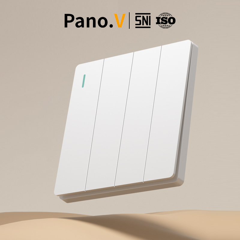 PanoV 10004-1 White Classic Design Electrical 4 Gang 1 Way Wall Light Durable 10A