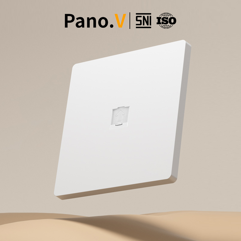 PanoV 10006-1 White 86-Type White Single Port Network Panel Single Faceplate