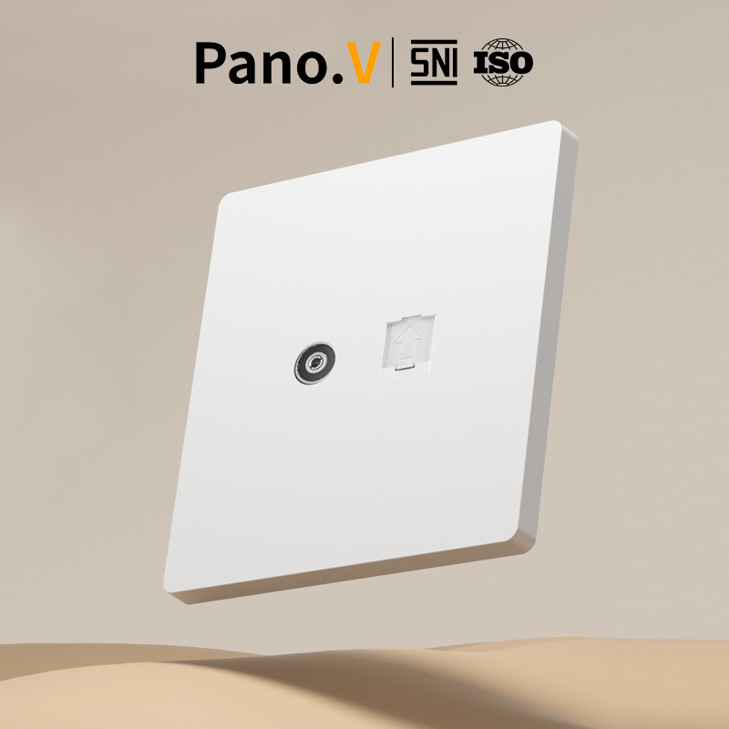 Pano.V 10008-1 Standard White 1 Gang TV Data Wall Outlet for Home 86mm*86mm