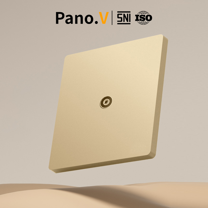 Pano.V 10007-3 GOLD 1-gang TV end socket / soket TV